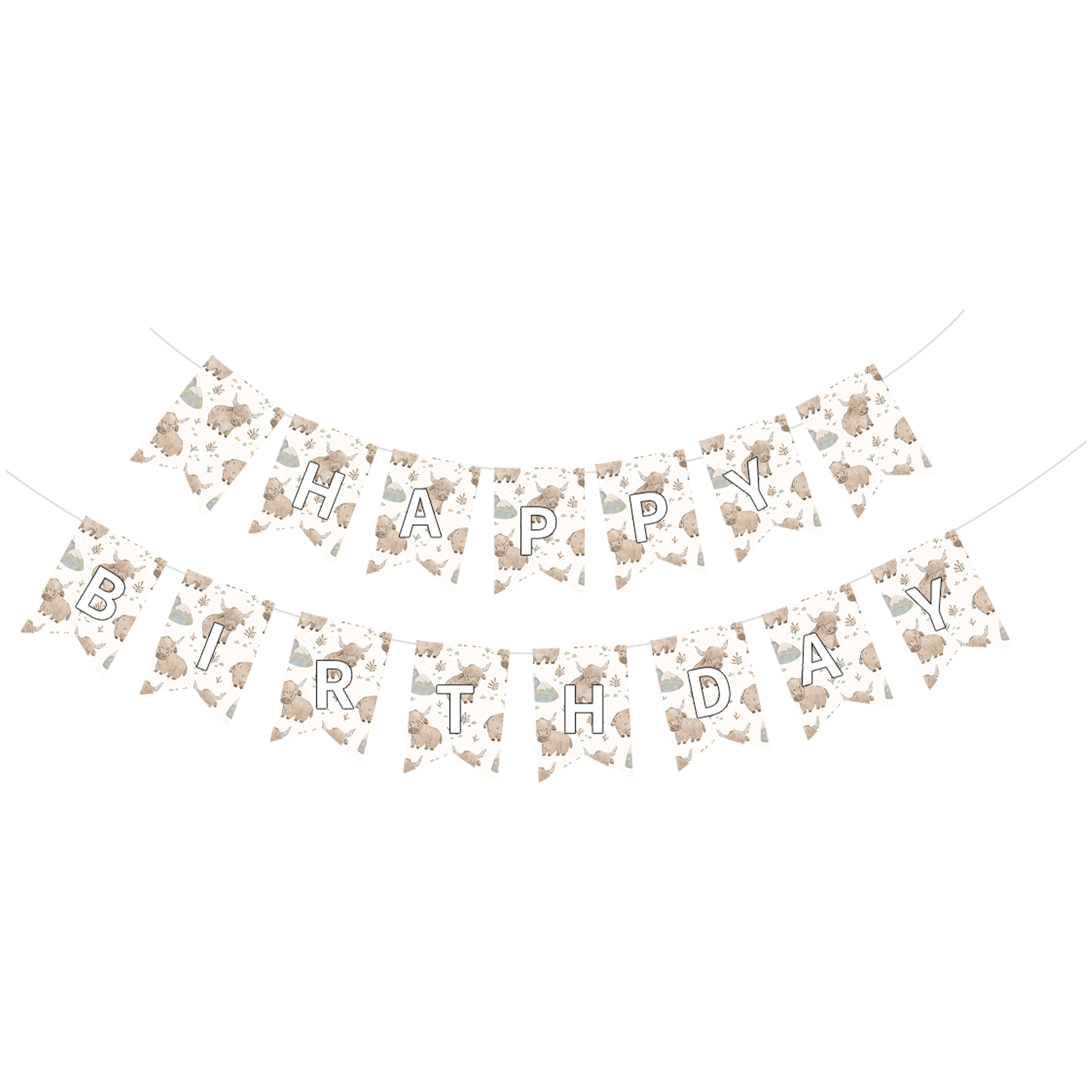 Animal Themed Happy Birthday Paper Banner