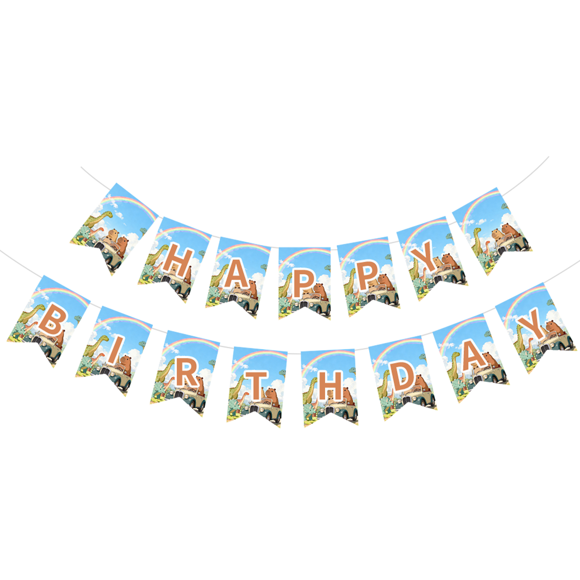 Animal Themed Happy Birthday Paper Banner