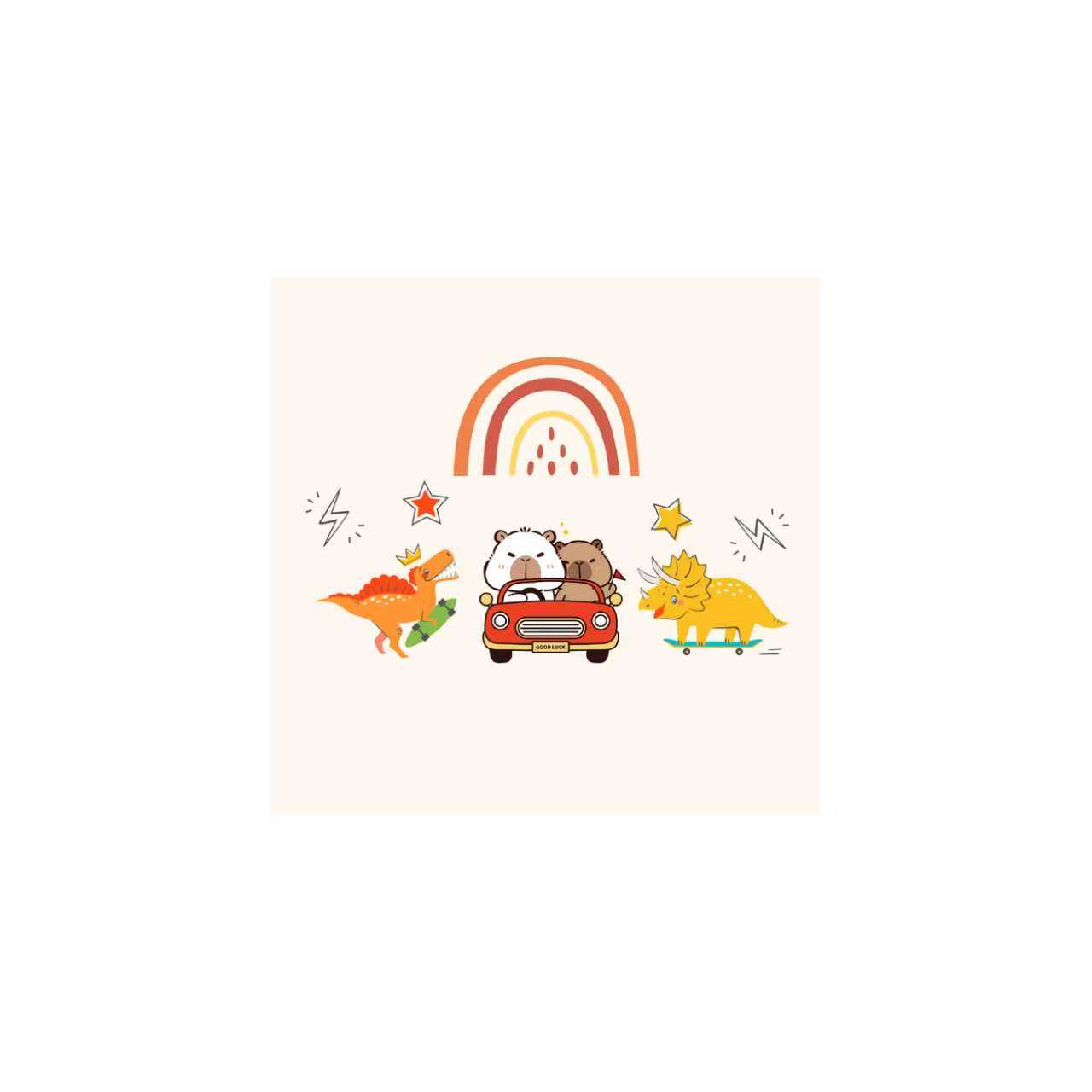 Animal Themed Dinosaur Hamster Element Napkin
