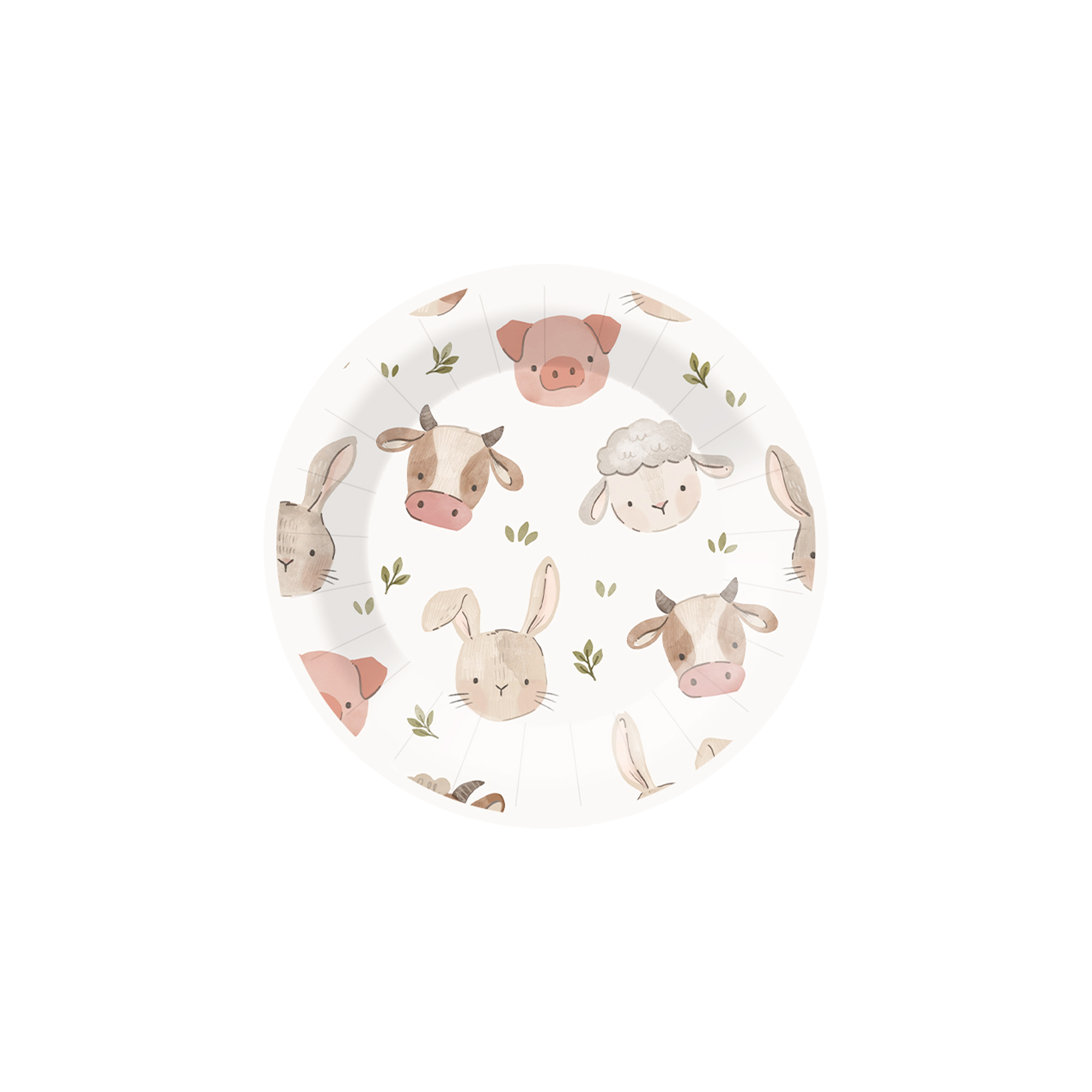 Farm Themed Animal Pattern Dessert Plate