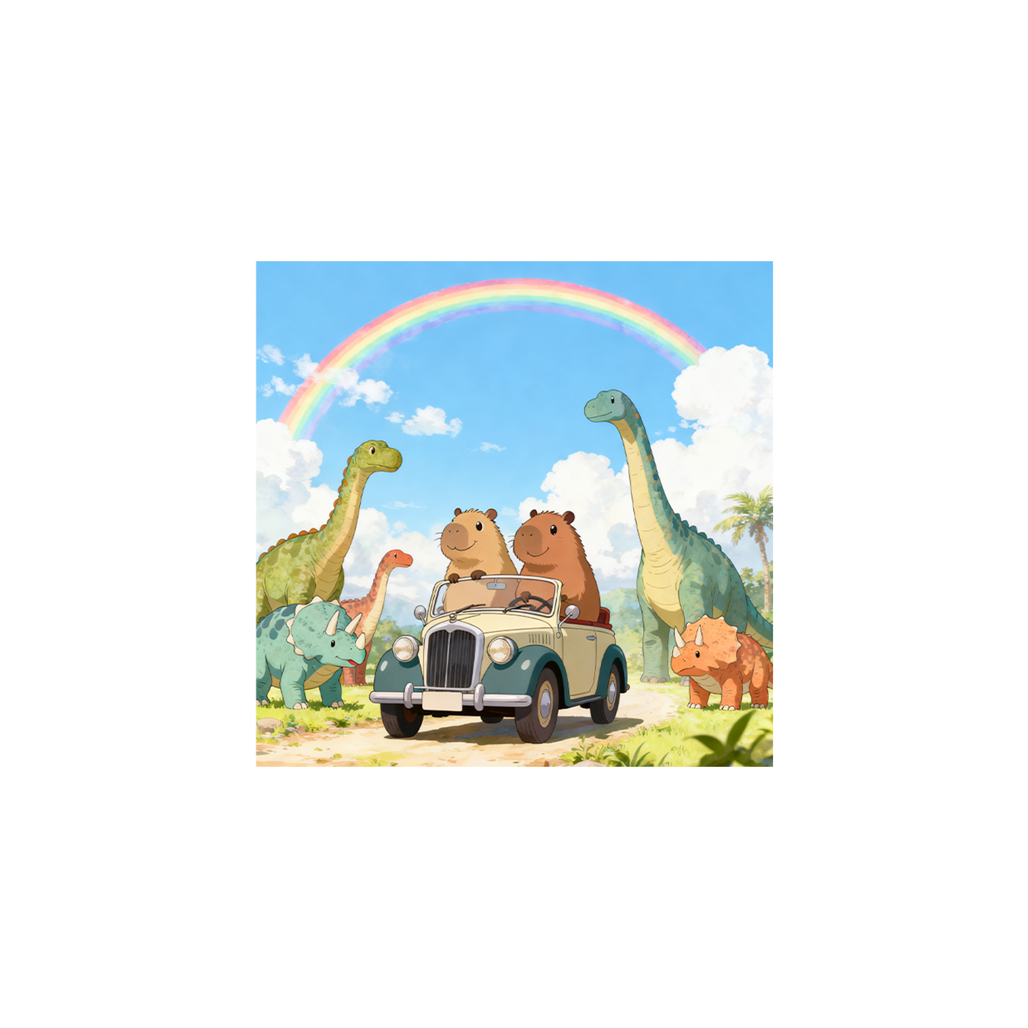 Animal Themed Dinosaur Hamster Element Napkin