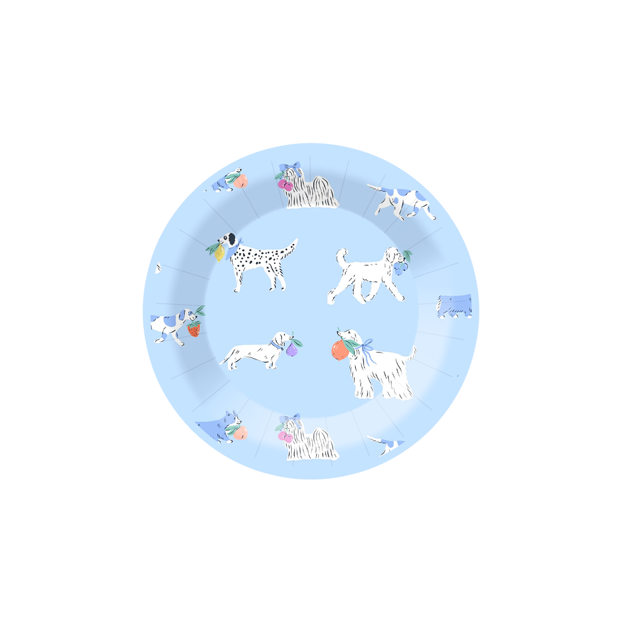 Animal Theme Sky Blue Dessert Plate