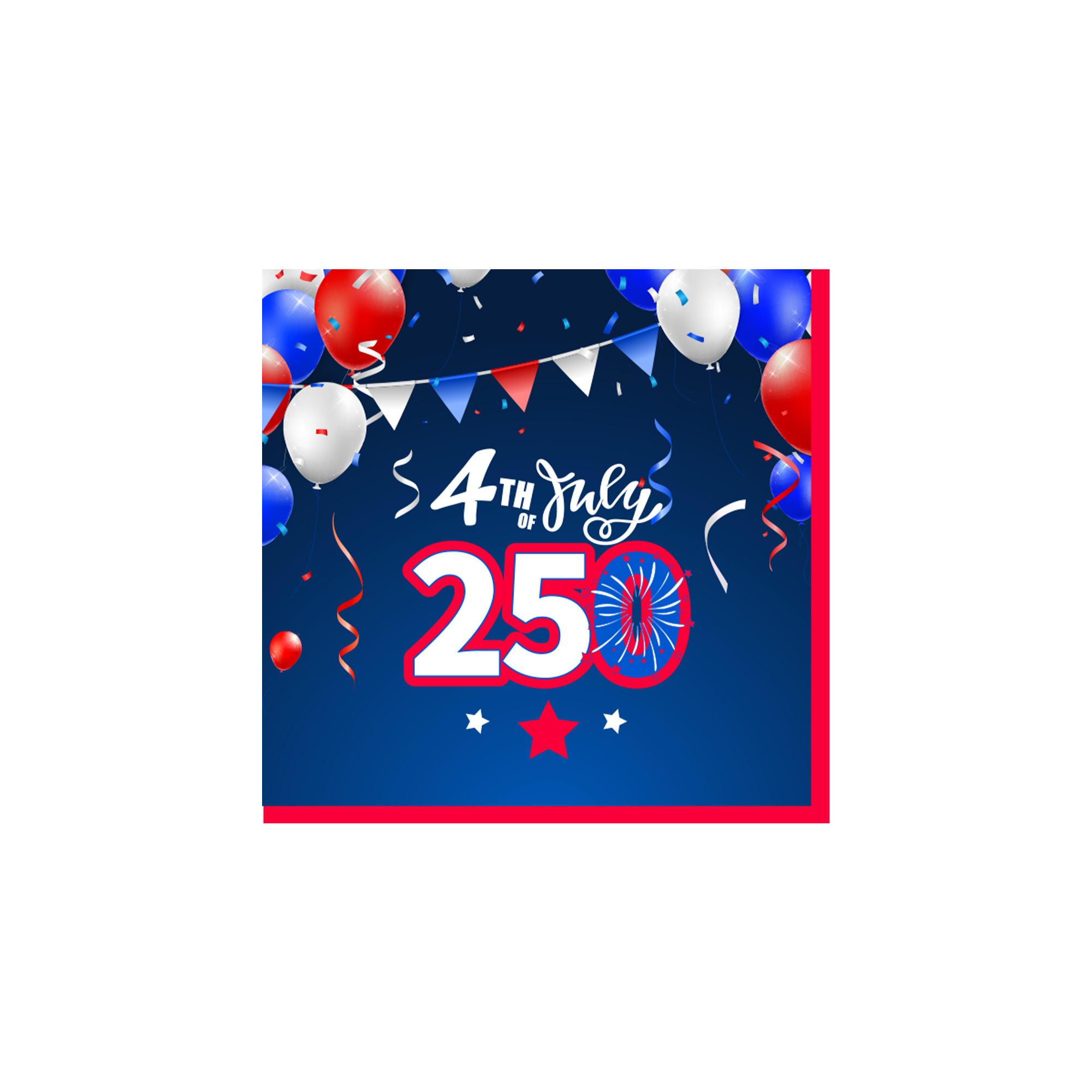 Independence Day Themed Blue and Red Color Napkin
