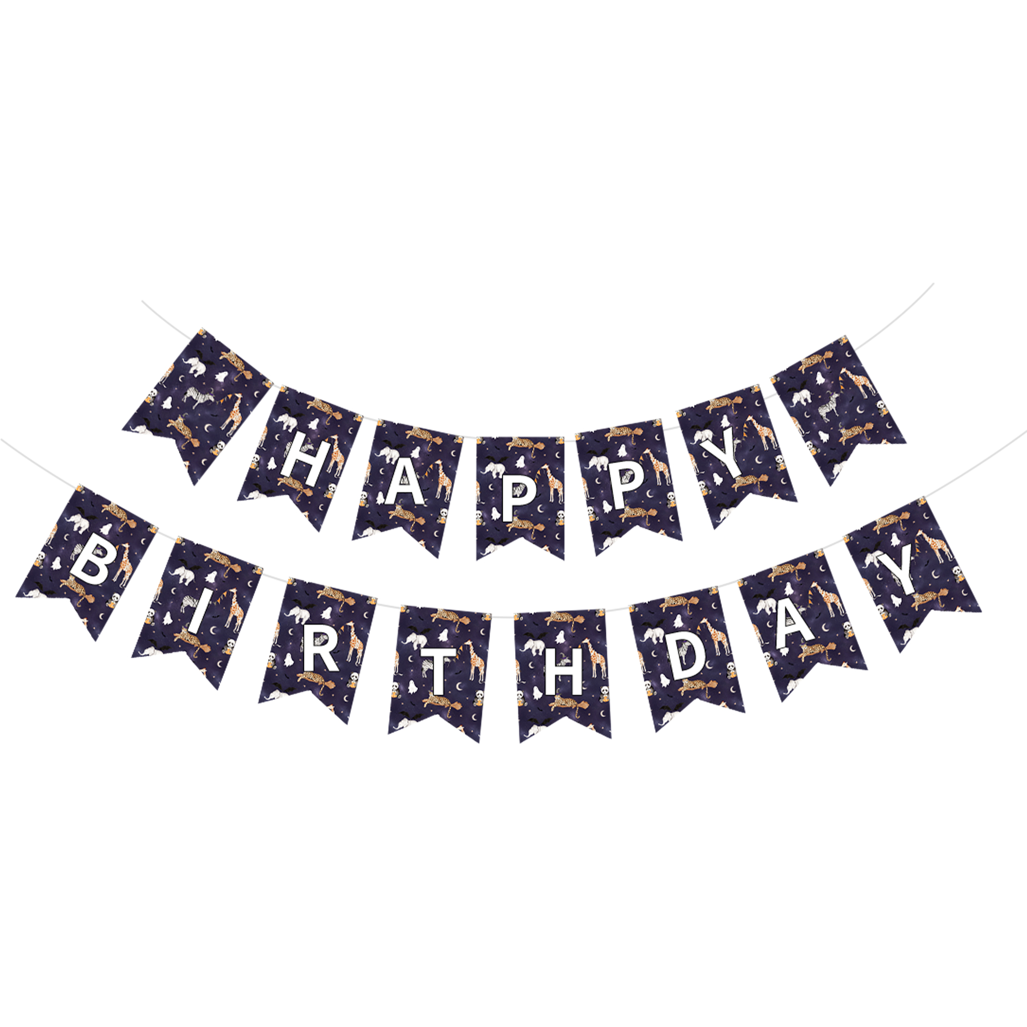 Animal Themed Happy Birthday Paper Banner