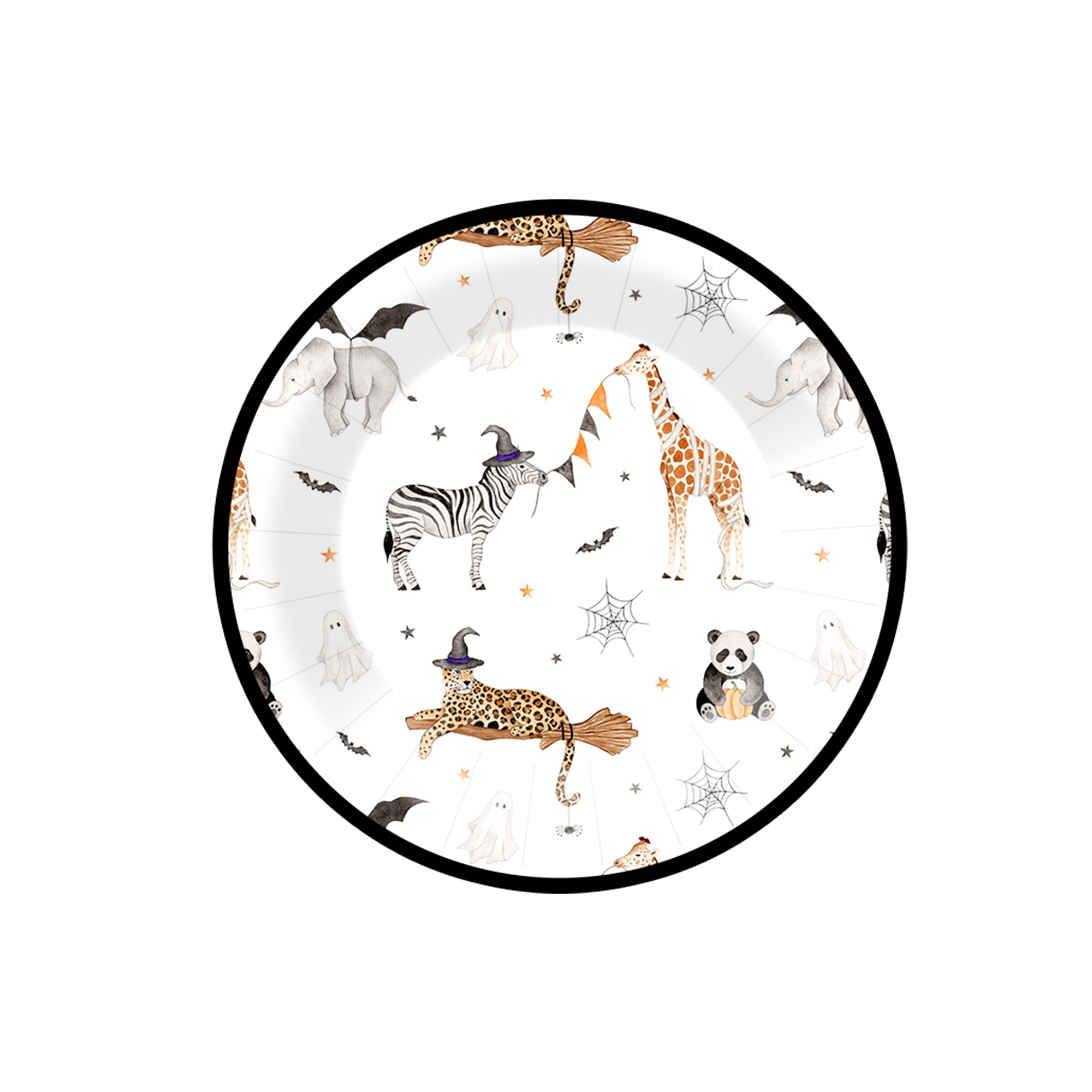 Grassland Themed Animal Pattern Dessert Plate