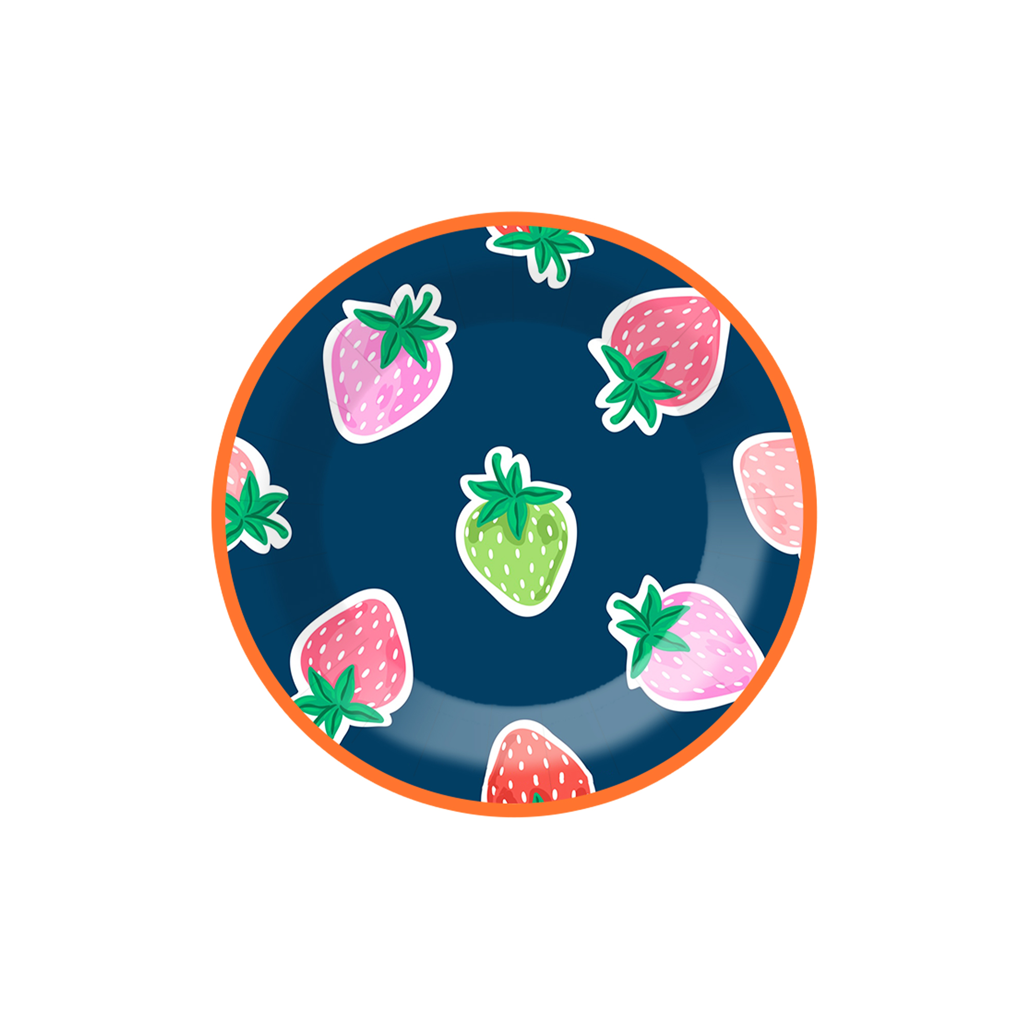 Summer Theme Strawberry Dessert Plate 