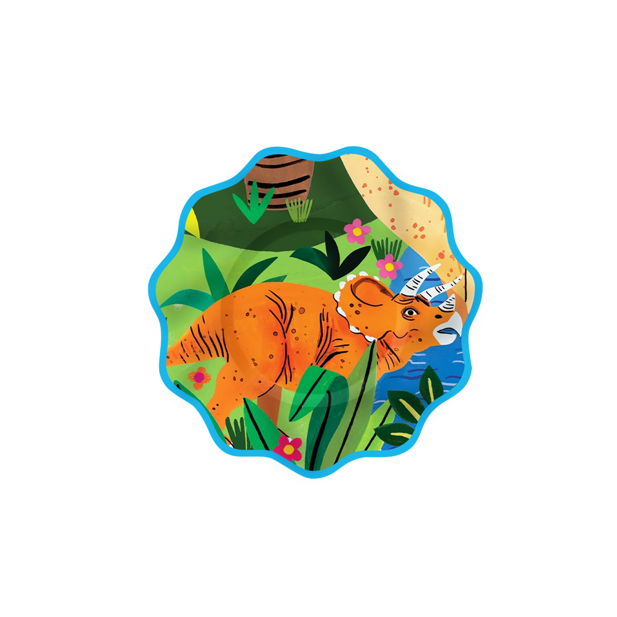 Dinosaur Theme Dessert Plate