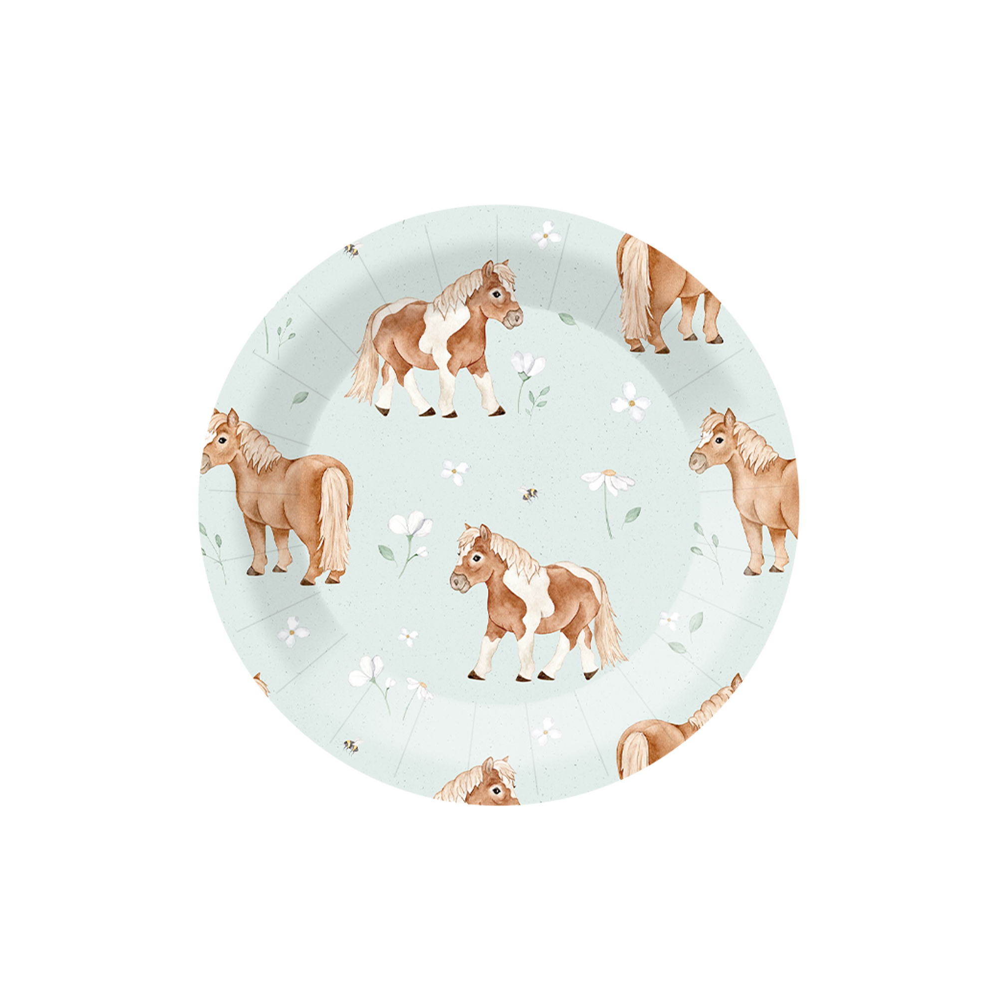 Animal Theme Cyan Blue Dessert Plate