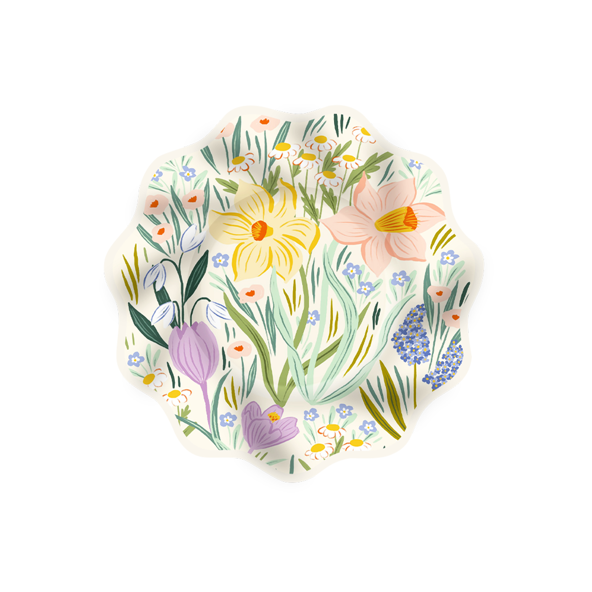 Flower Theme Daffodil Dessert Plate
