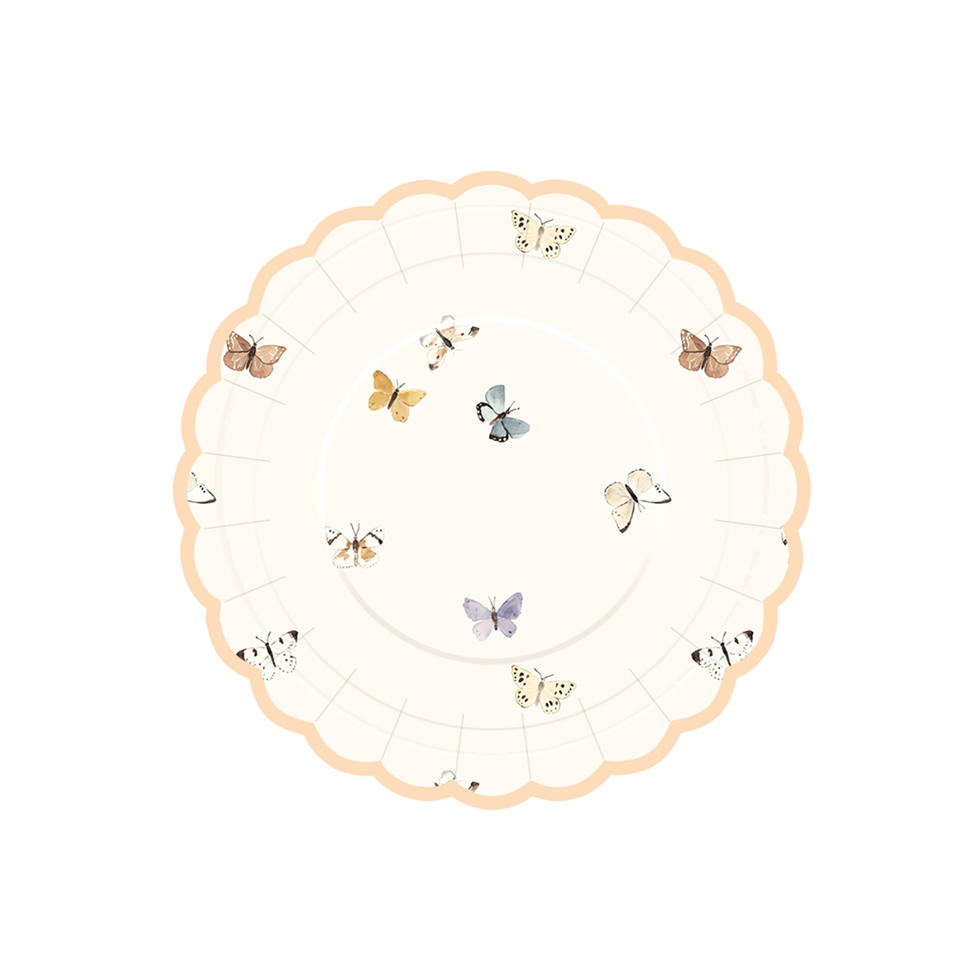 Butterfly Wave Edge Dessert Plate