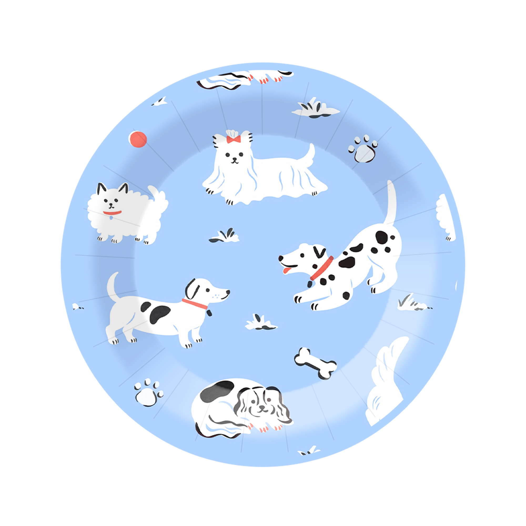 Animal Theme Blue Round Dinner Plate