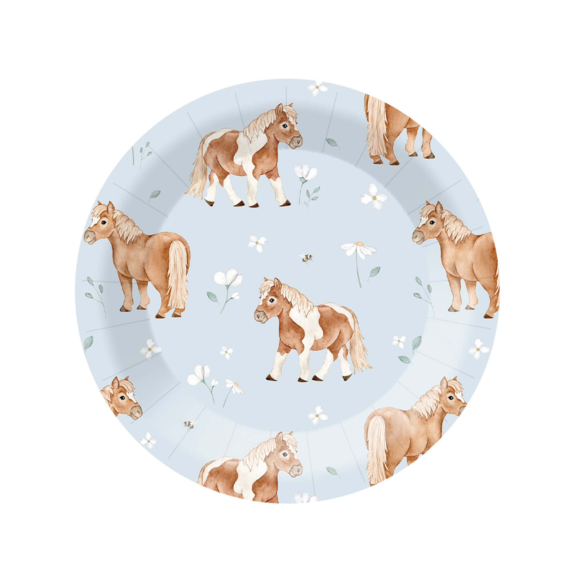 Animal Theme Light Blue Dinner Plate