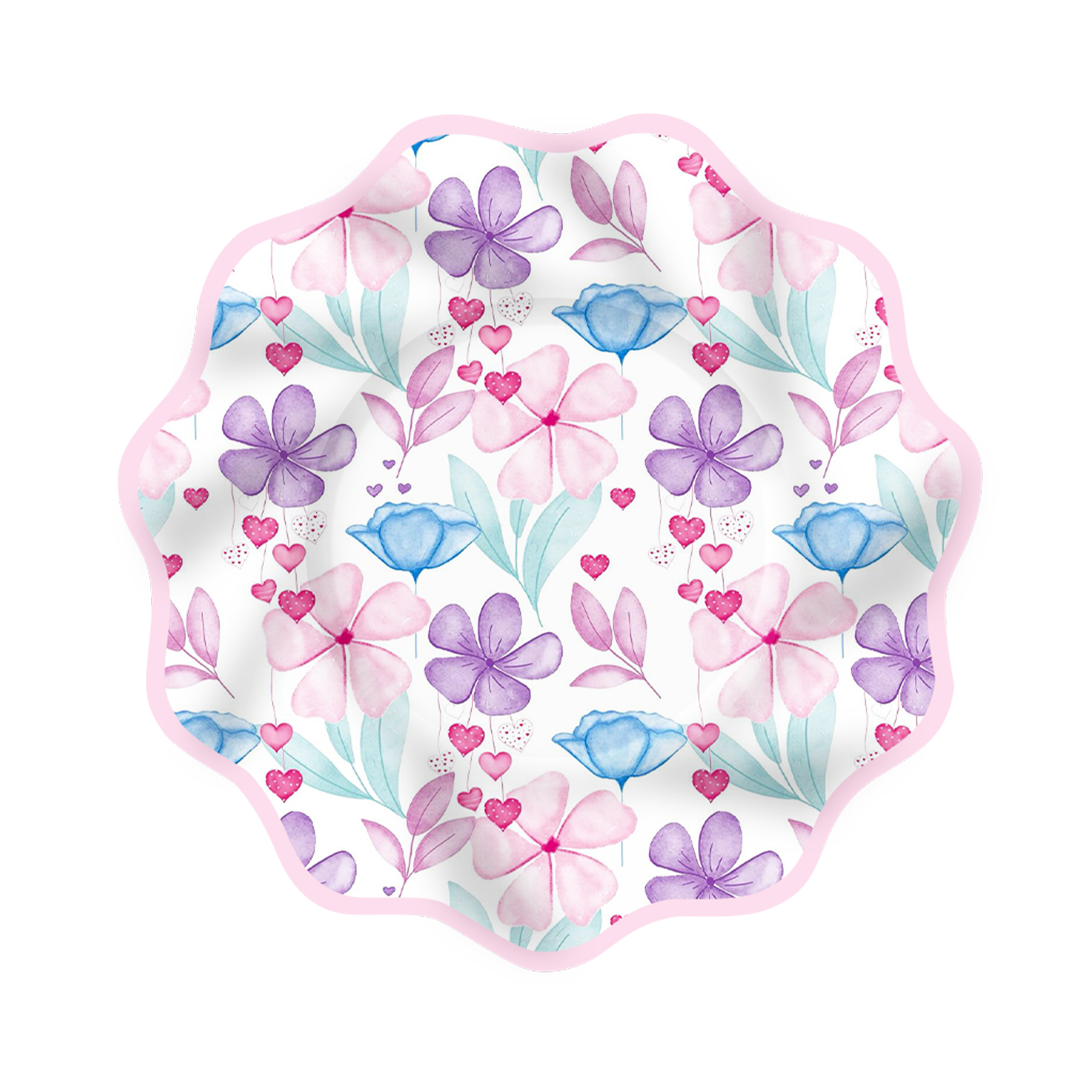 Floral Theme Watercolor Style Bluebell Dinner Plate