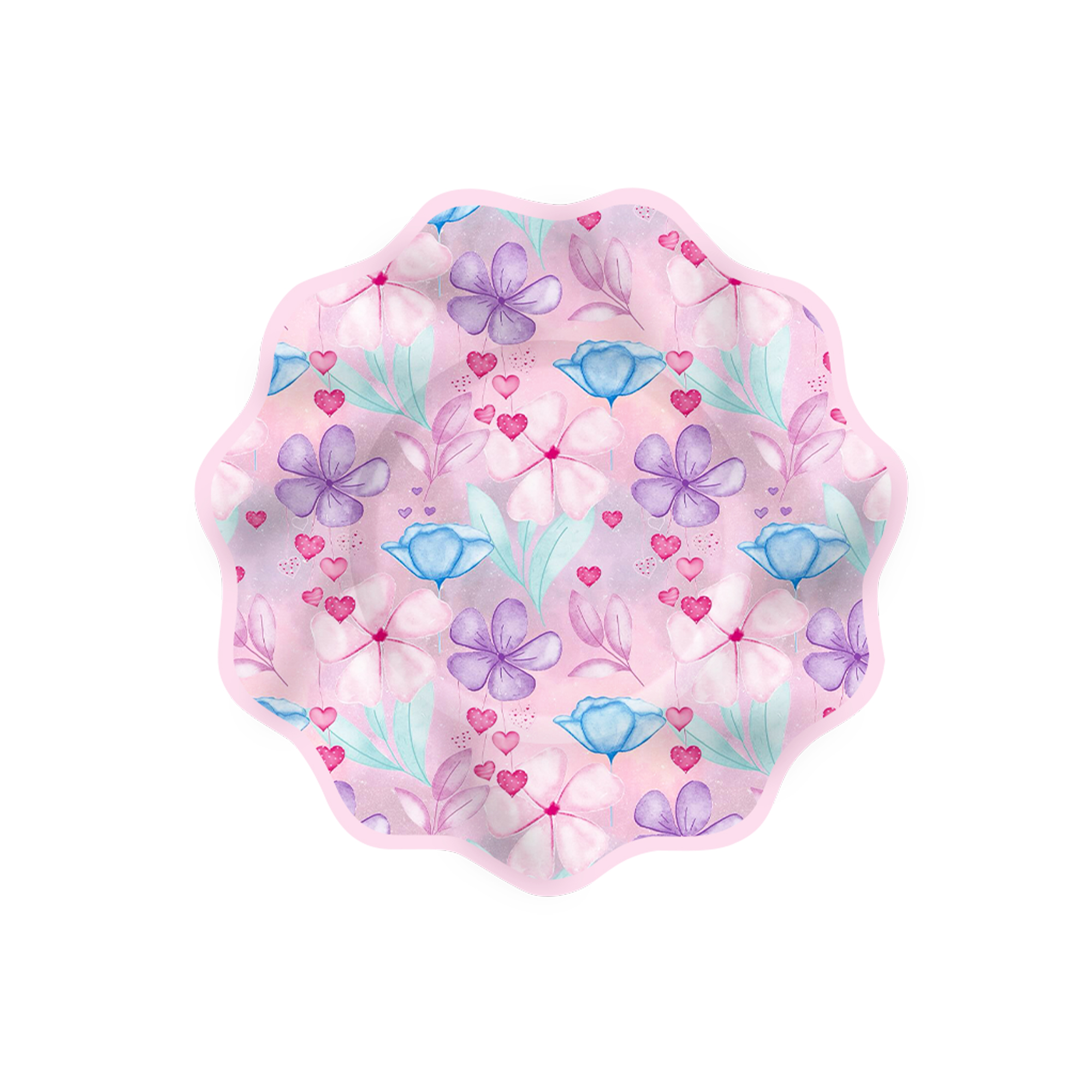 Floral Theme Light Purple Flower Dessert Plate