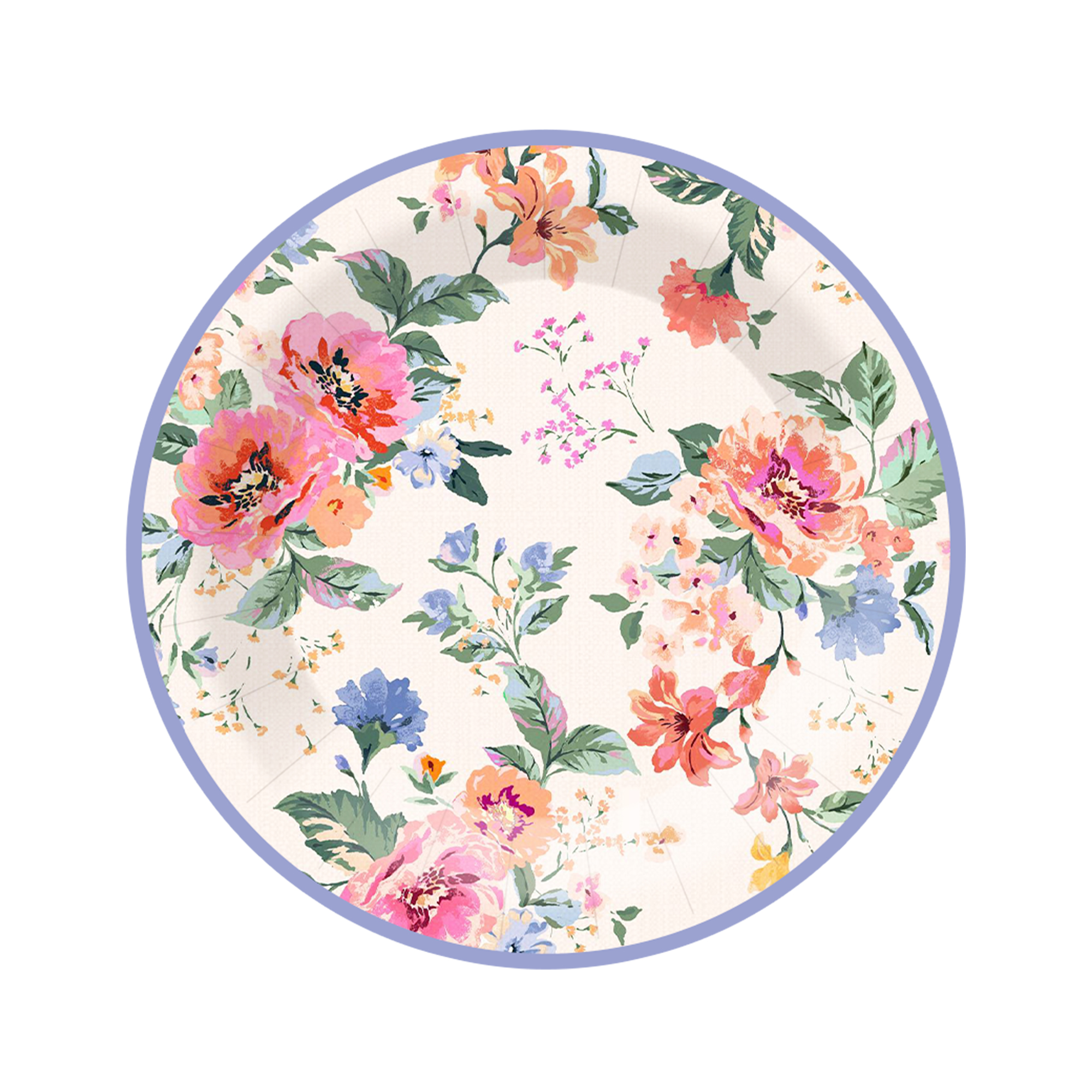 Flower Theme Dahlia Round Dinner Plate