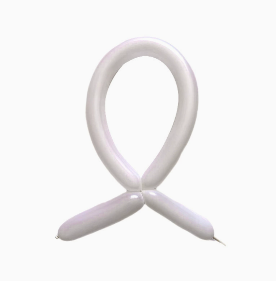 30cm White Pearl Color Long Latex Balloon