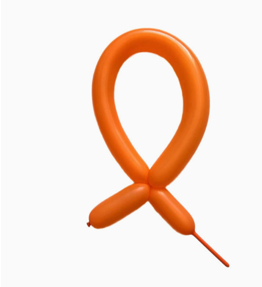 30cm Orange Pearl Color Long Latex Balloon