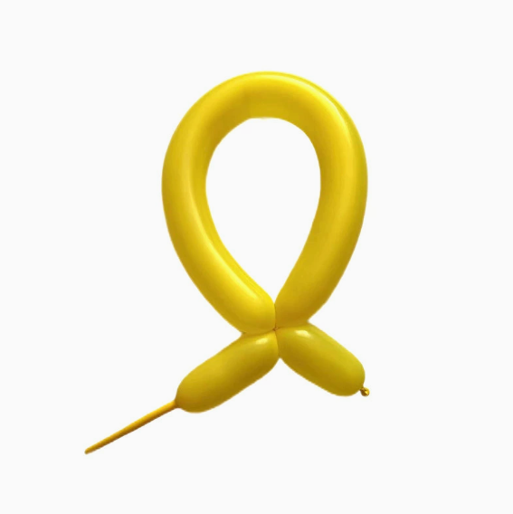 30cm Yellow Pearl Color Long Latex Balloon