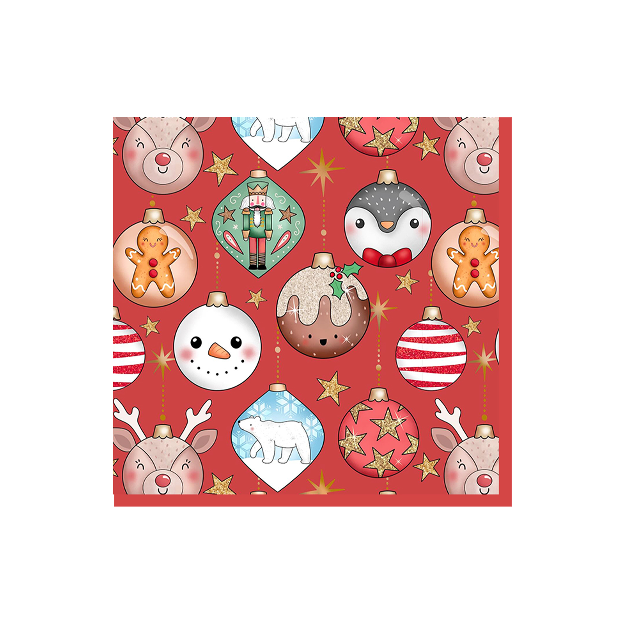 Christmas Theme Colorful Bells Pattern Napkin