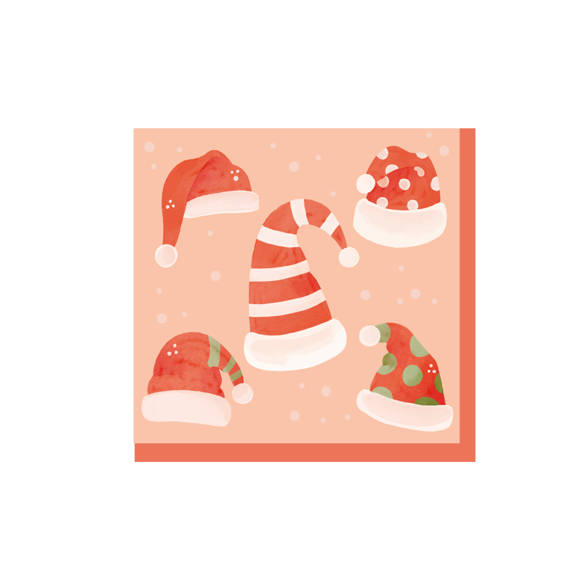 Christmas Theme Christmas Red Hat Pattern Napkin