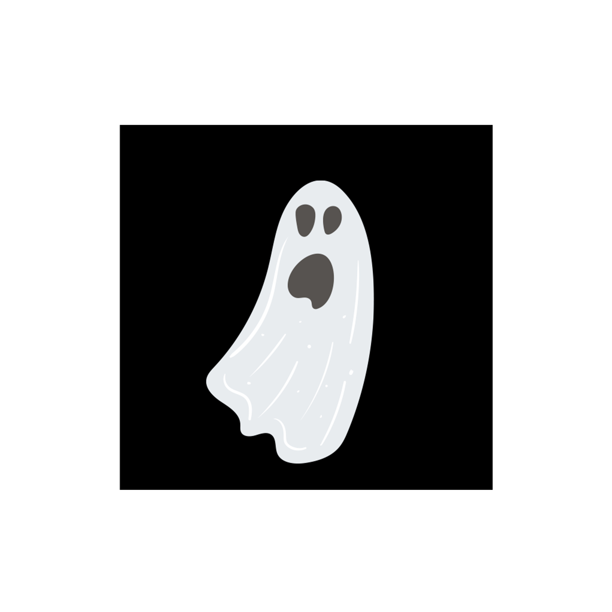 Halloween Theme Black background Ghost Pattern Napkin