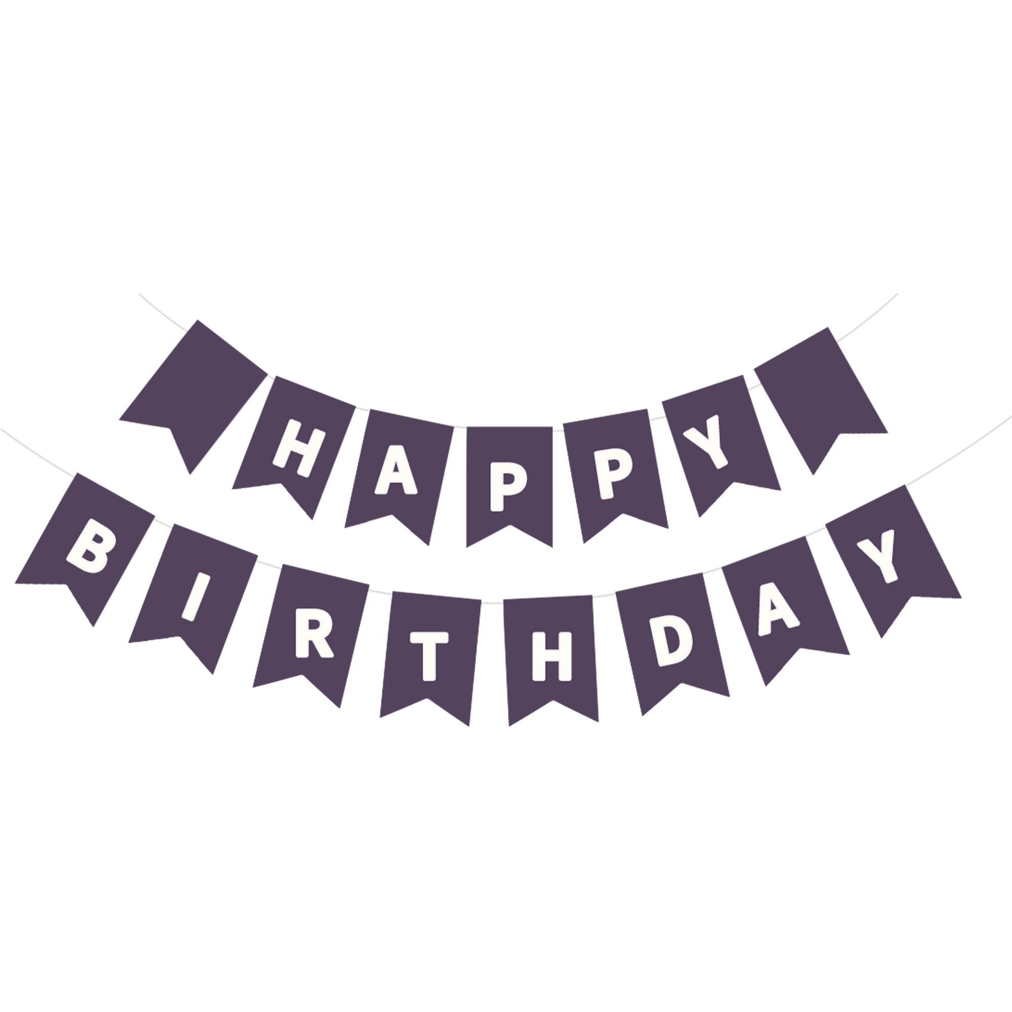 Halloween Theme Purple Simple Letter Pattern Paper Banner