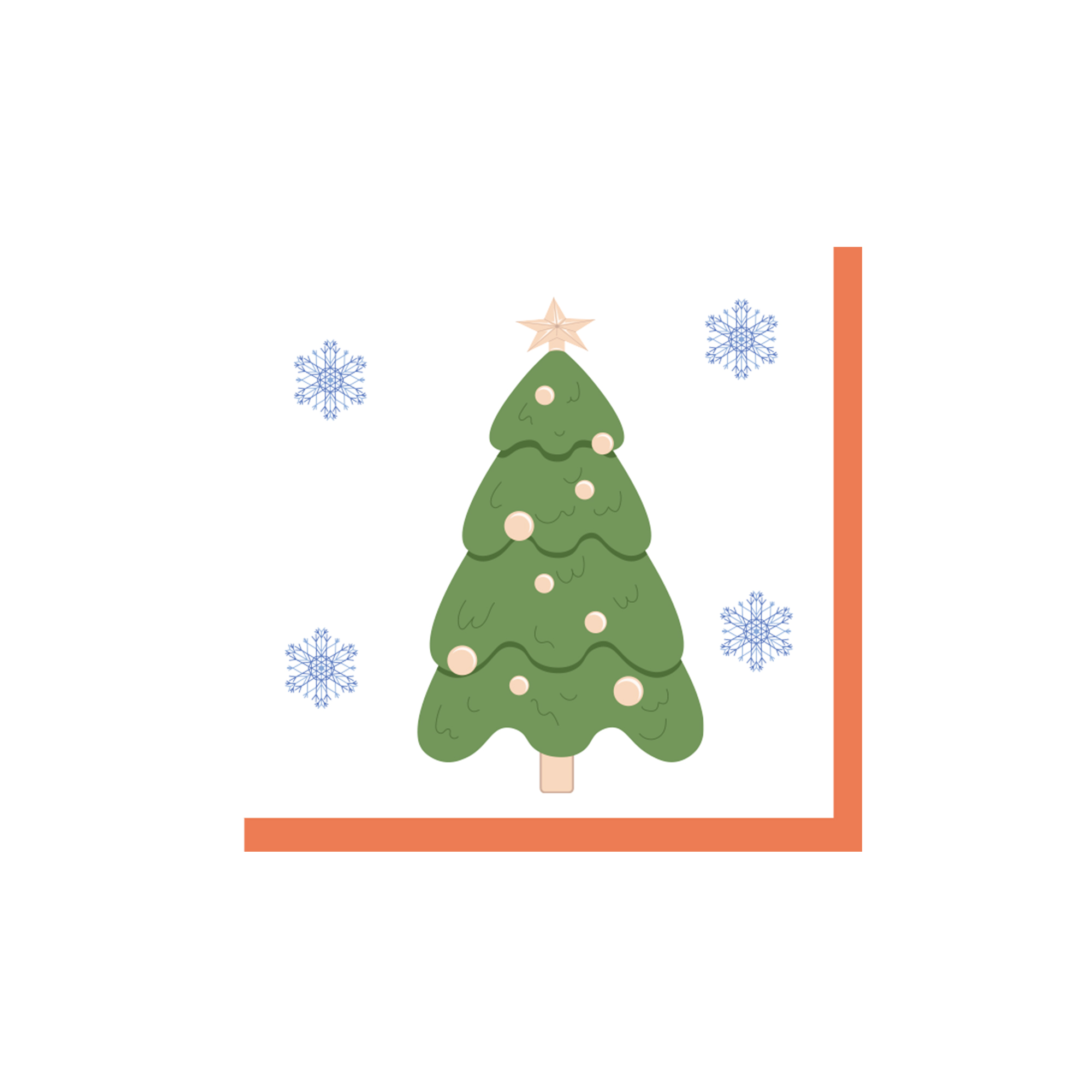 Christmas Theme Christmas Tree Pattern Napkin