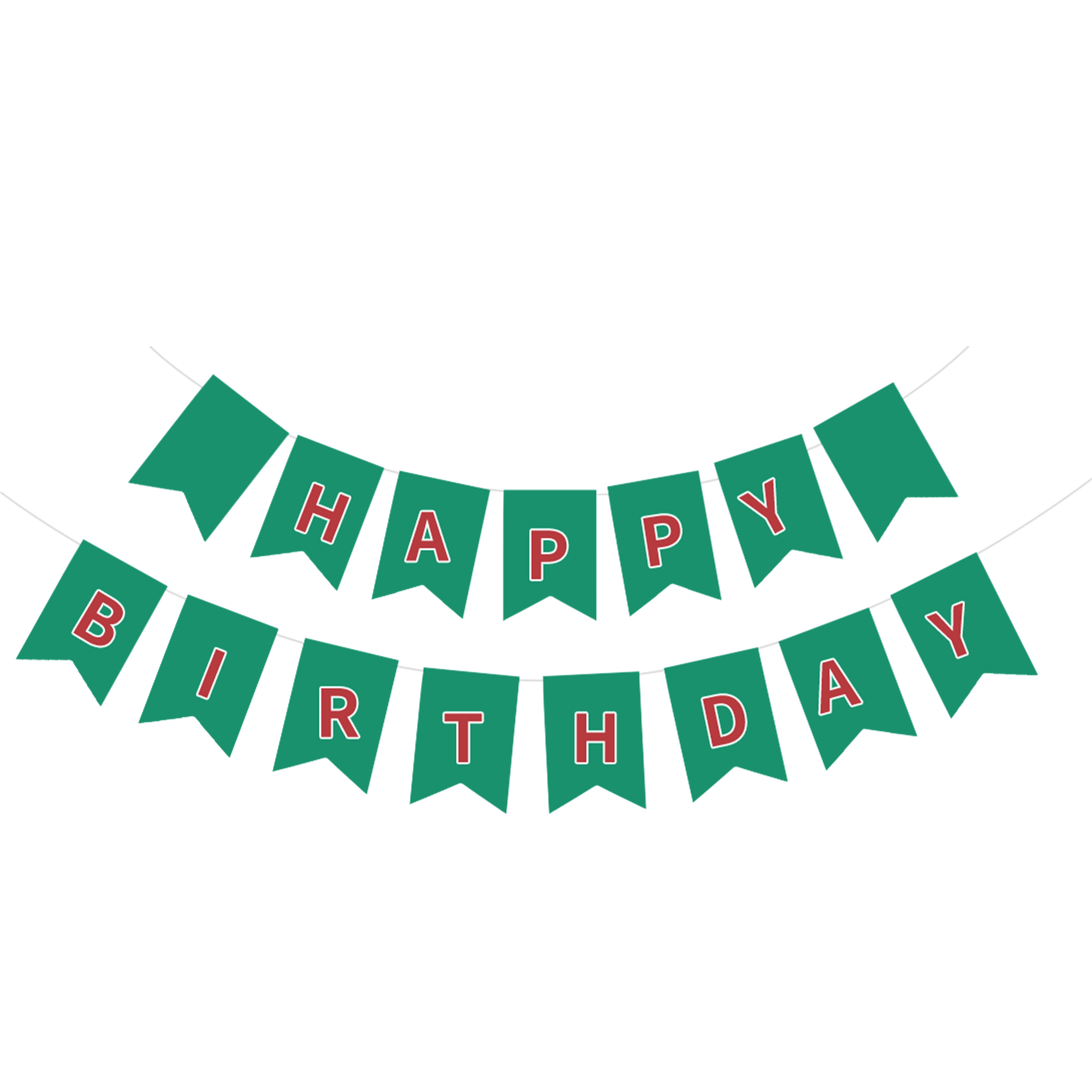 Sports Theme Green with Red Letters Paper Banner