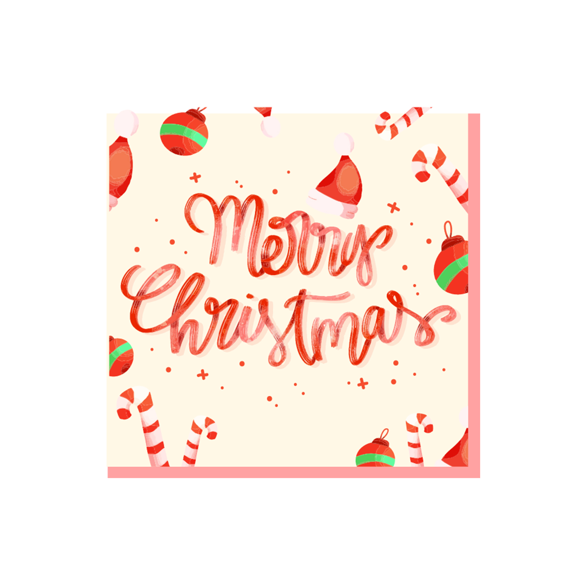 Christmas Theme Merry Christmas Pattern Napkin