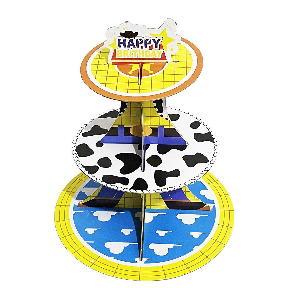 Cartoon Theme Toy Story Design Three-layer Cake Stand