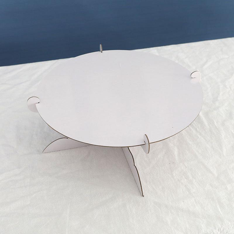 Pure White Round Single-layer Cake Stand