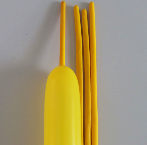 30cm Yellow Matte Color Long Latex Balloon