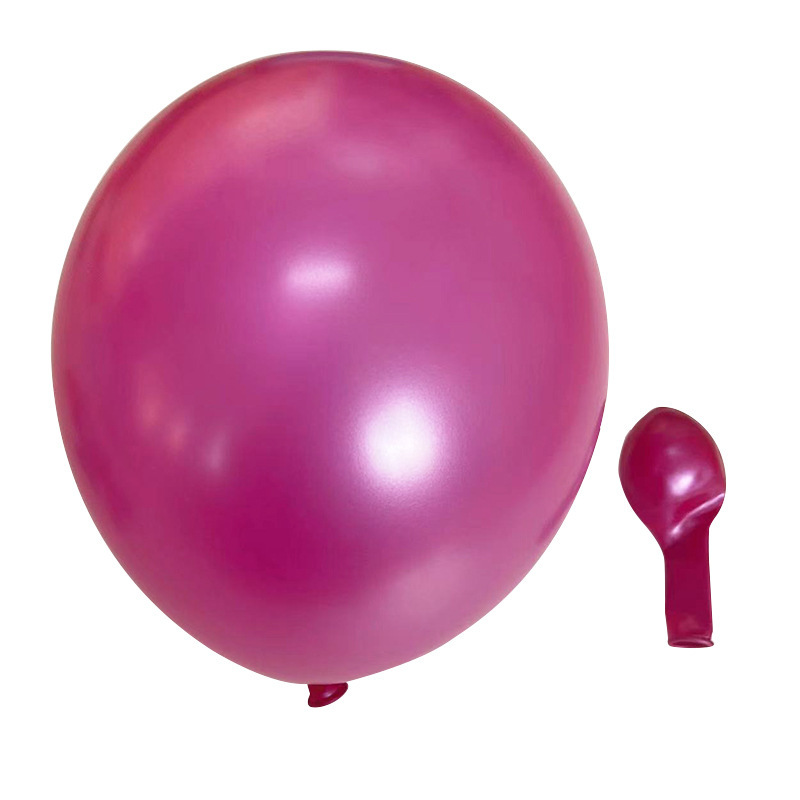 10 Inch Pearlescent Rose Red Latex Balloon