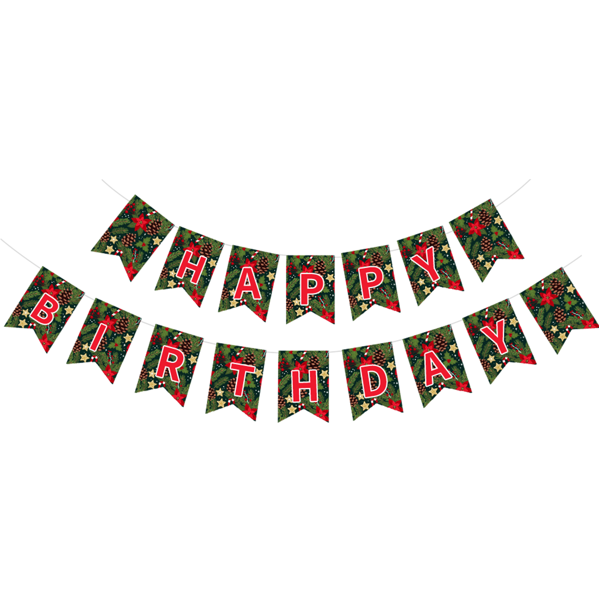Christmas Dark green Christmas Paper Banner