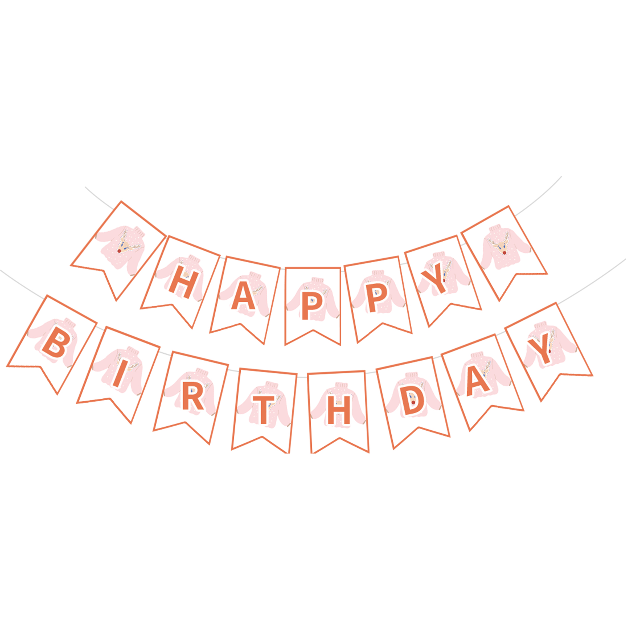 Christmas Pink Christmas Clothes Paper Banner