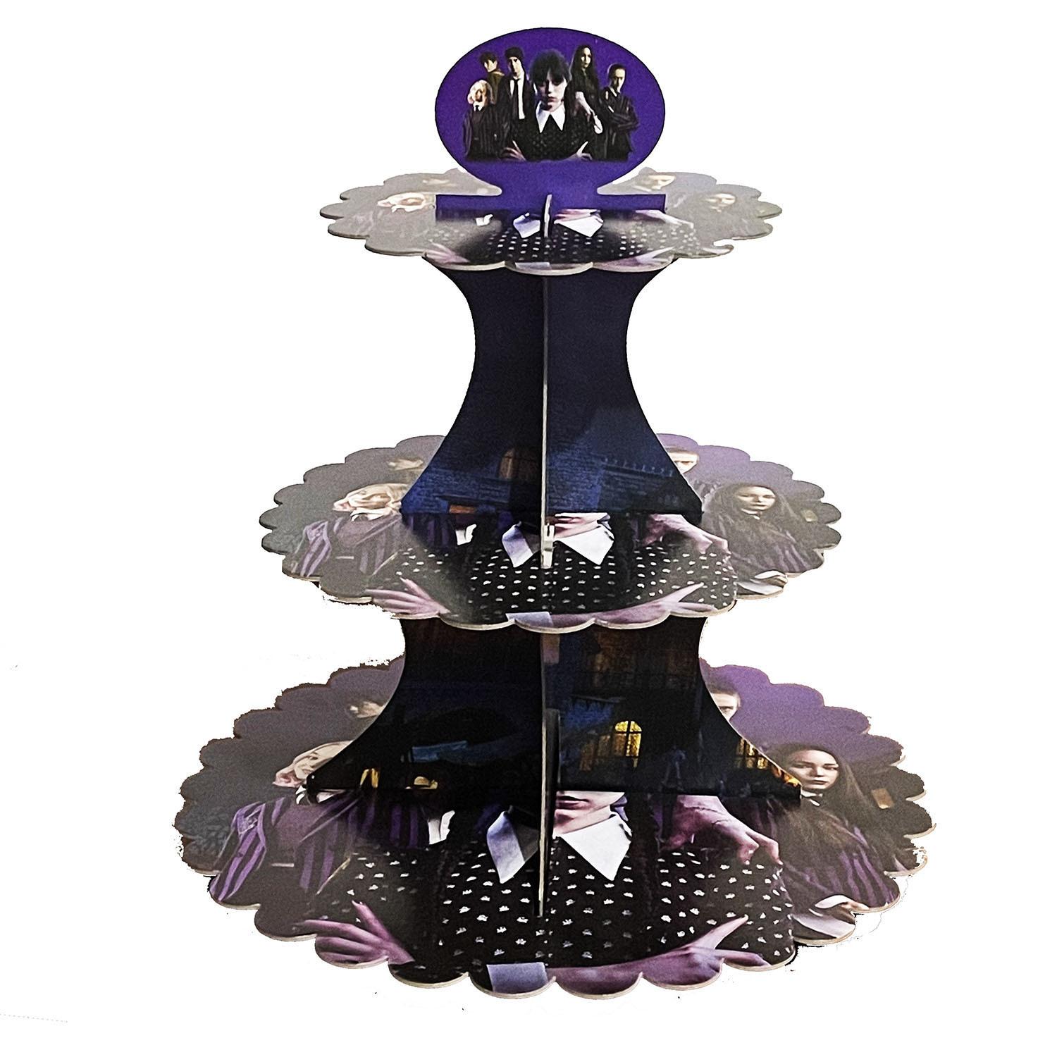 Cartoon Theme Wednesday Design Three-layer Cake Stand