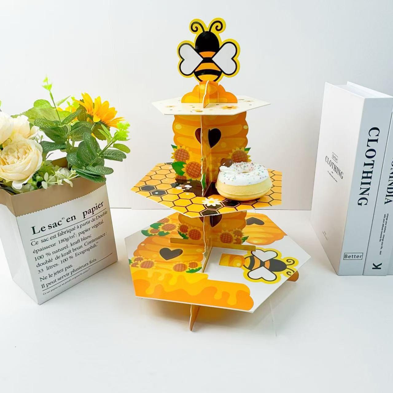 Honey and Bee Theme Three-layer Cake Stand