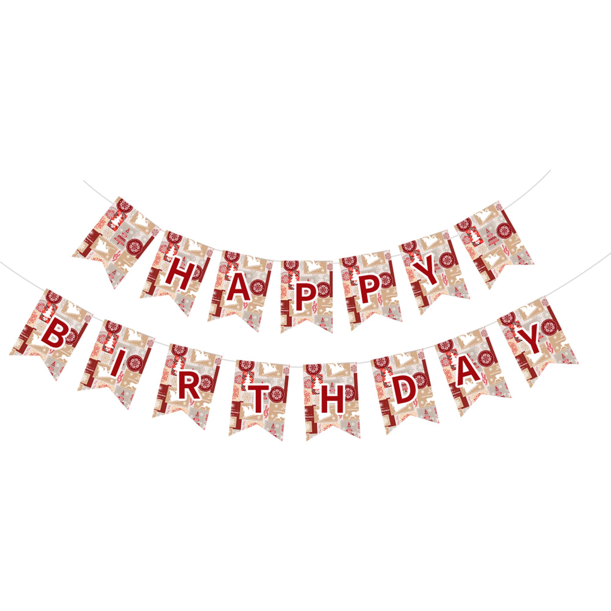 Christmas Brown Christmas Paper Banner