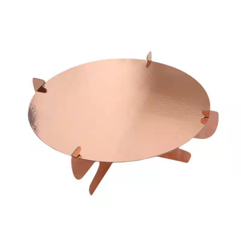 Pure Rose Gold Round Single-layer Cake Stand
