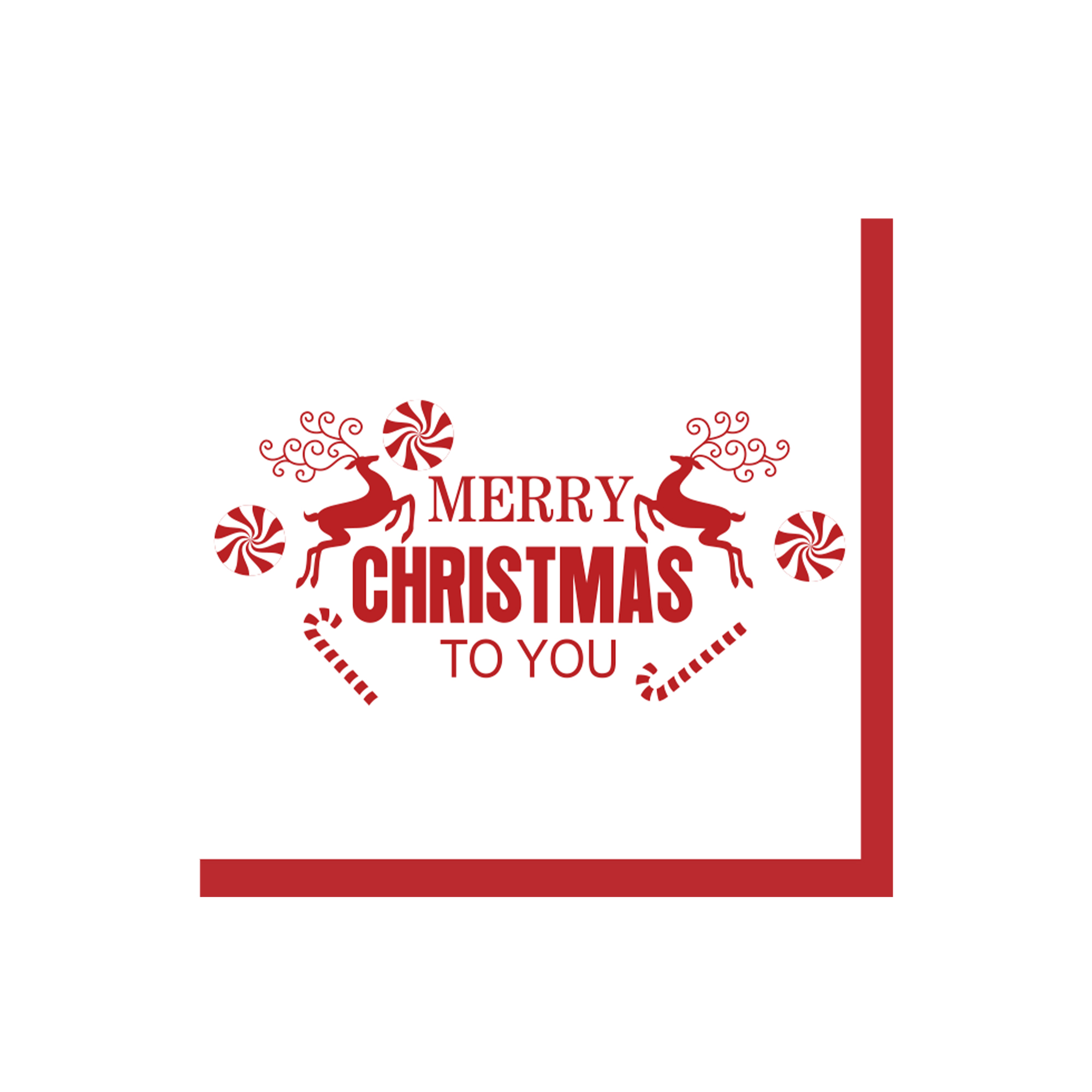 Christmas Theme A white-backgrounded Elk Pattern Napkin