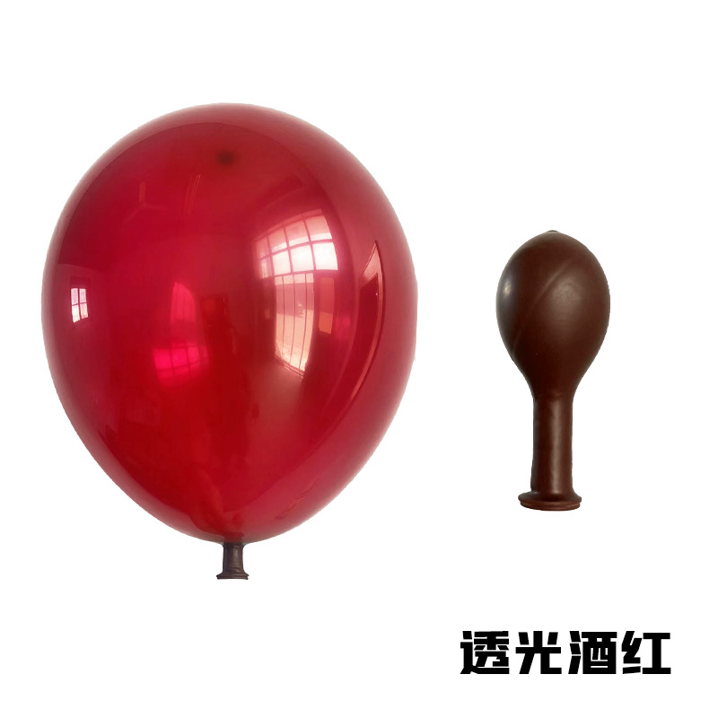 10inch Translucent Burgundy Standard Color Latex Balloon