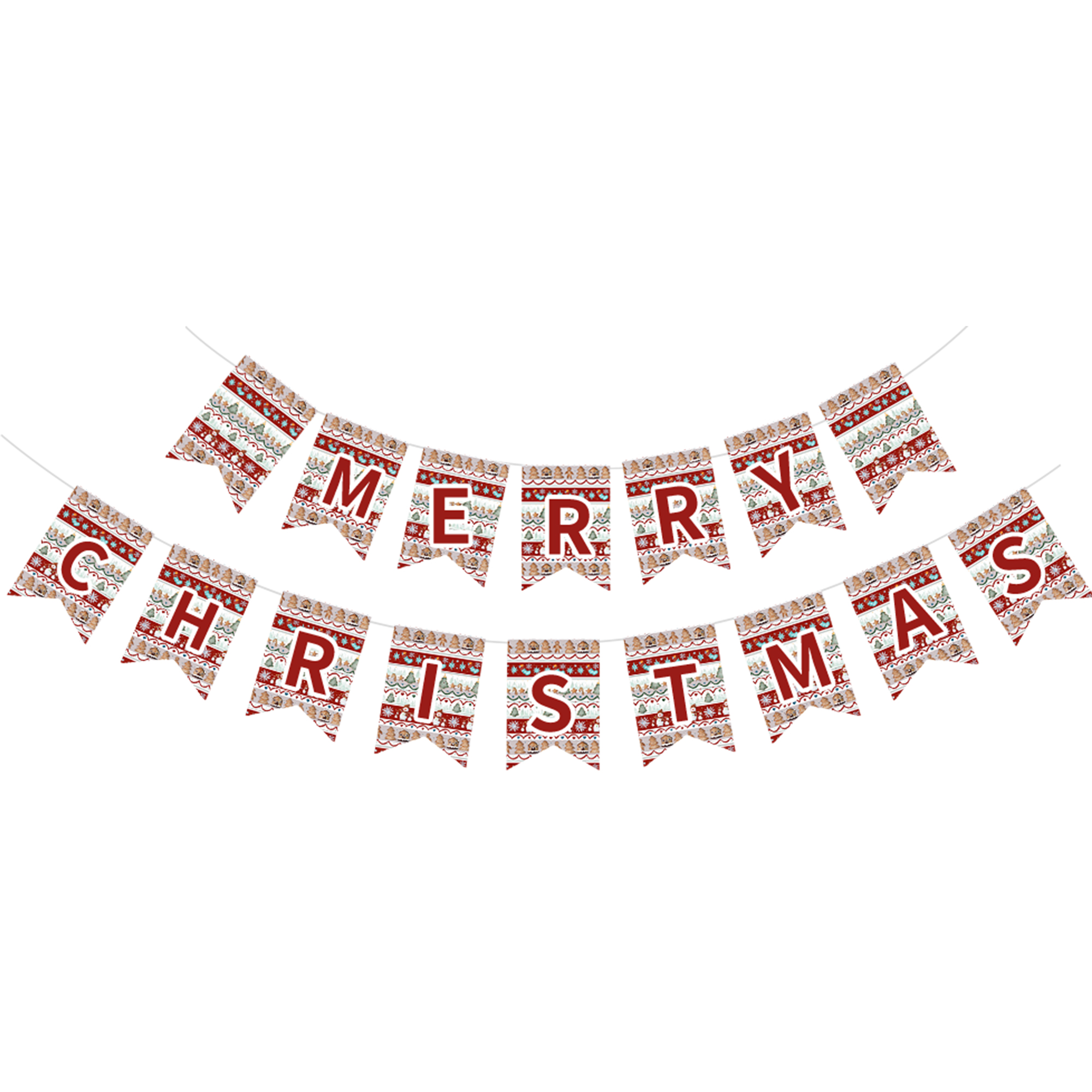 Christmas Red Streak Paper Banner
