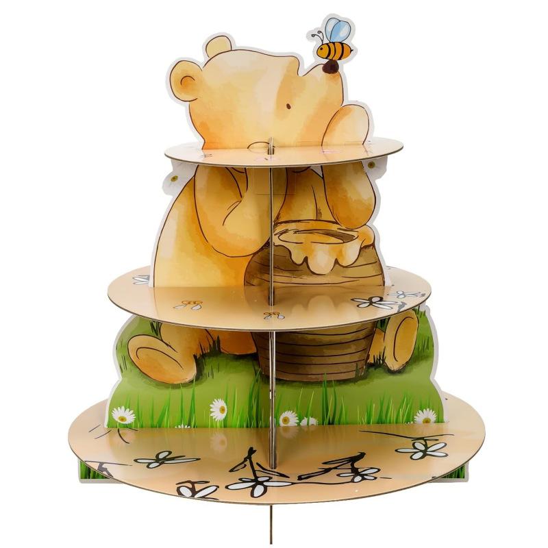 Cartoon Theme Winnie the Pooh Three-layer Cake Stand