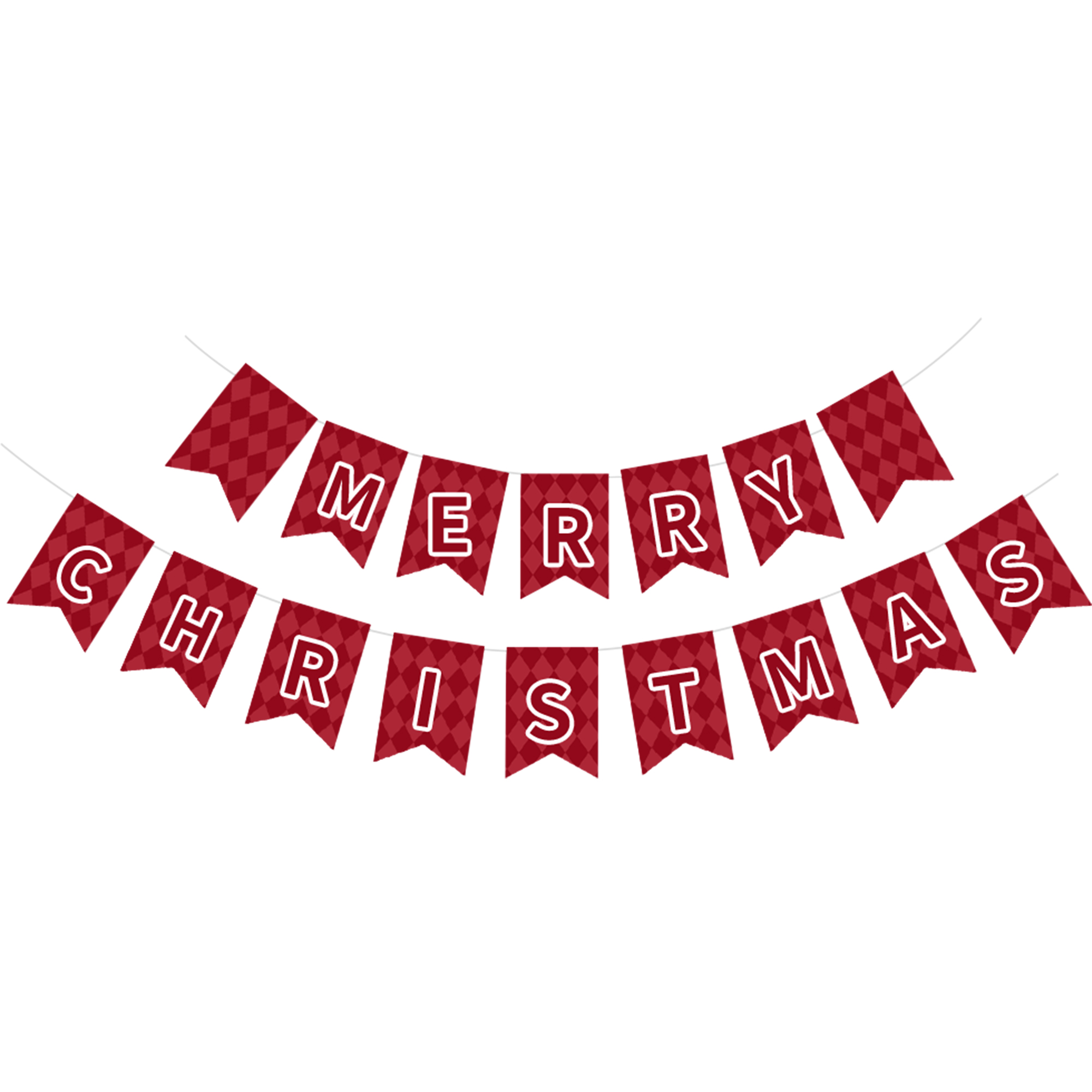 Christmas Red Apple Paper Banner