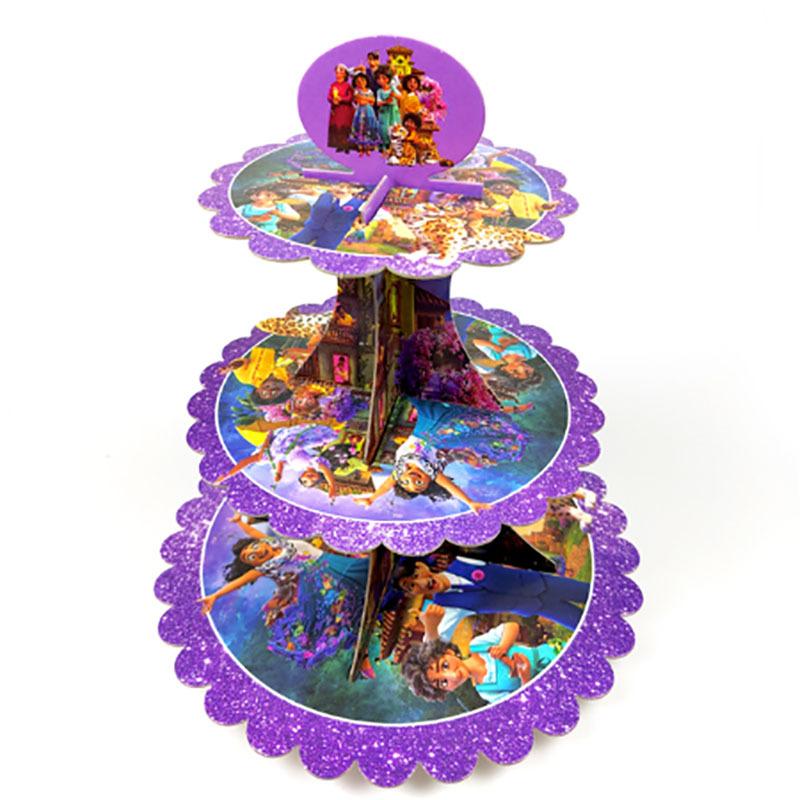 Cartoon Theme Encanto Design Three-layer Cake Stand