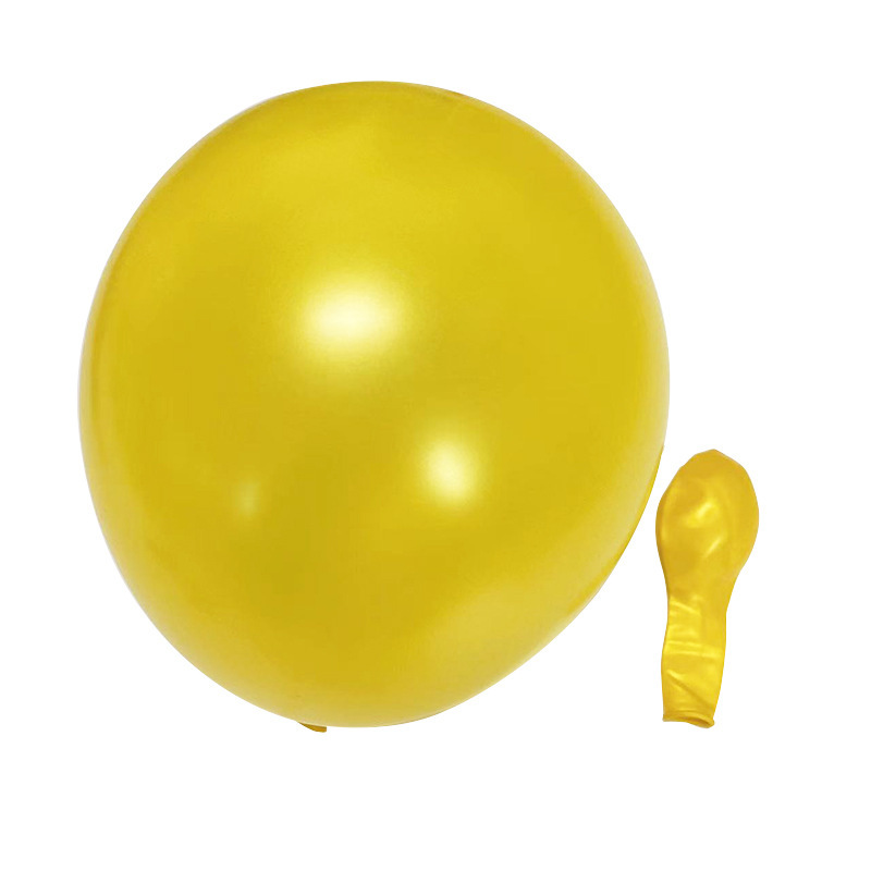 10 Inch Pearlescent Yellow Latex Balloon
