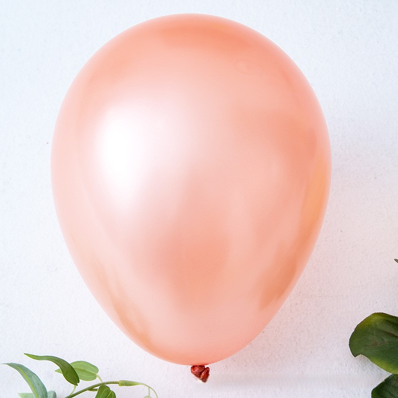 12 Inch Pearlescent Rose Gold Latex Balloon
