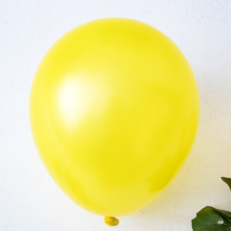 18 Inch Pearlescent Yellow Latex Balloon