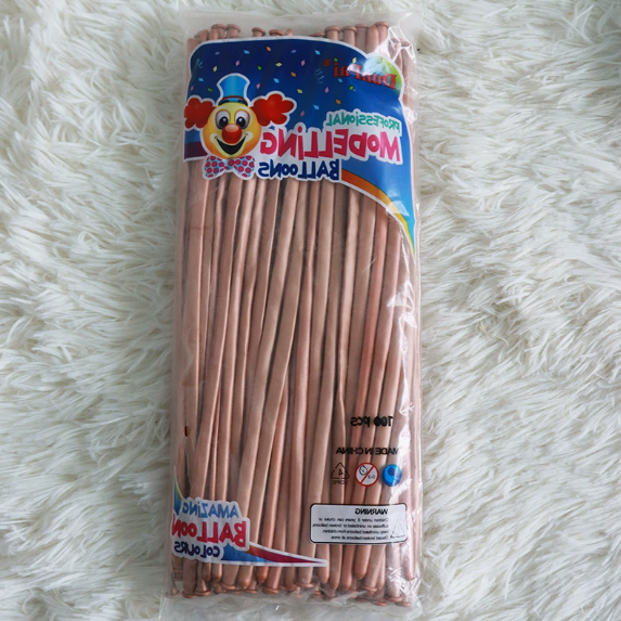 30cm Rose Gold Metallic Color Long Latex Balloon
