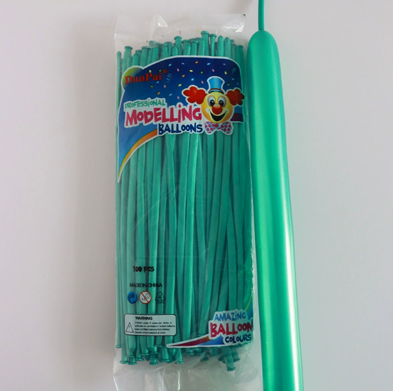 30cm Green Metallic Color Long Latex Balloon